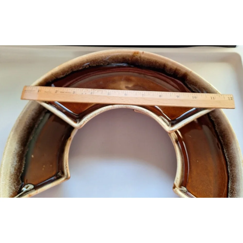 Pfaltzgraff Gourmet Brown Drip Lazy Susan Three Replacement Sections 11.5